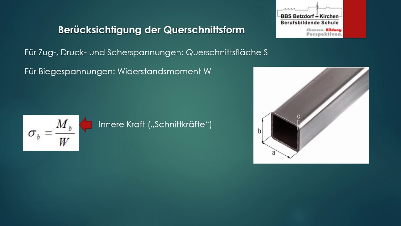 Lernvideo 3 Festigkeitslehre Grundlagen - YouTube