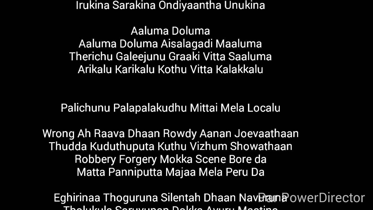 Vedalam song lyrics Aaluma Doluma Anirudh Ajith