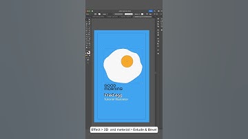 How to Create Fried egg 3D in Adobe Illustrator  #short #adobe #3D #Illustratorl #tutorial