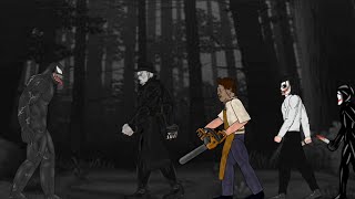 Leatherface vs Tyrant, Leatherface, Jeff The Killer vs Venom, Ghostface - Drawing Cartoons 2