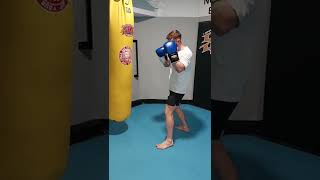 1 month into training Muay Thai 2 sessions a week. Complete beginner training progression #shorts