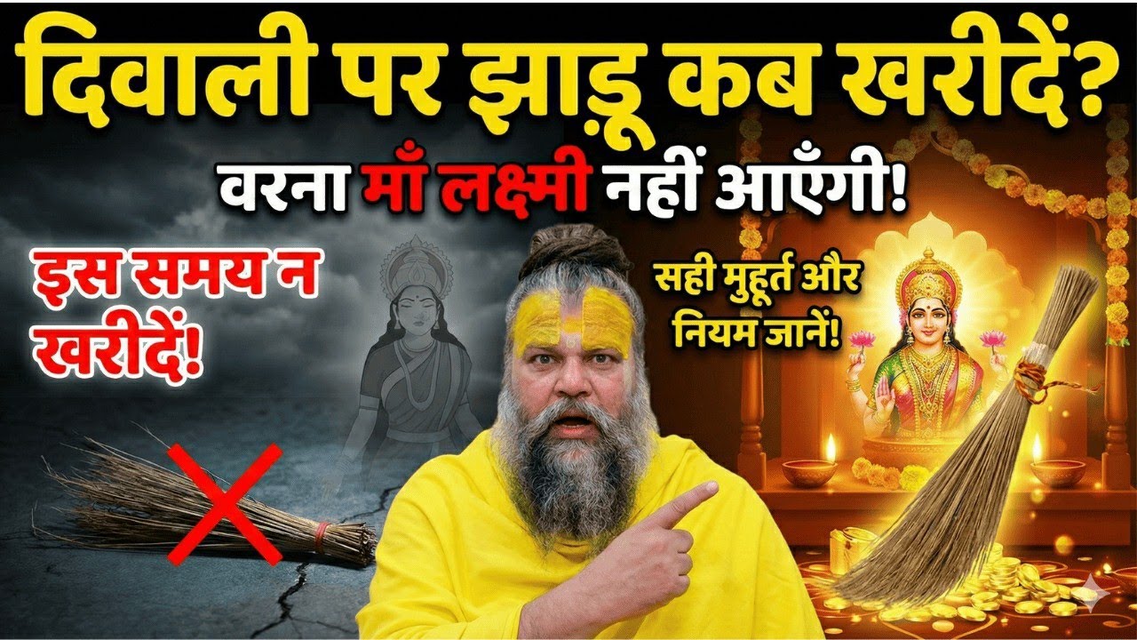 दिवाली पर झाड़ू खरीदते समय ये गलती मत करना! वरना माँ लक्ष्मी हो जाएंगी नाराज।