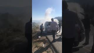 İtfai̇ye Ve Esnaflar Söndürdü