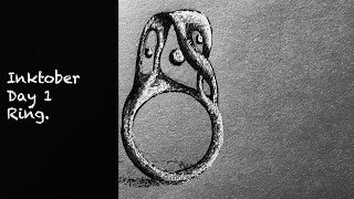 Inktober  2019 Day 1 || Original Ring drawing.