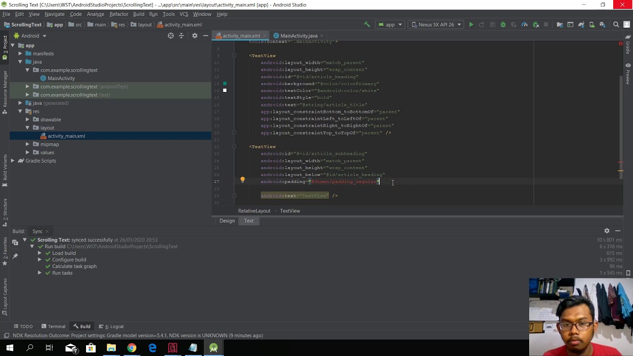 1.3: Text and scrolling views - YouTube