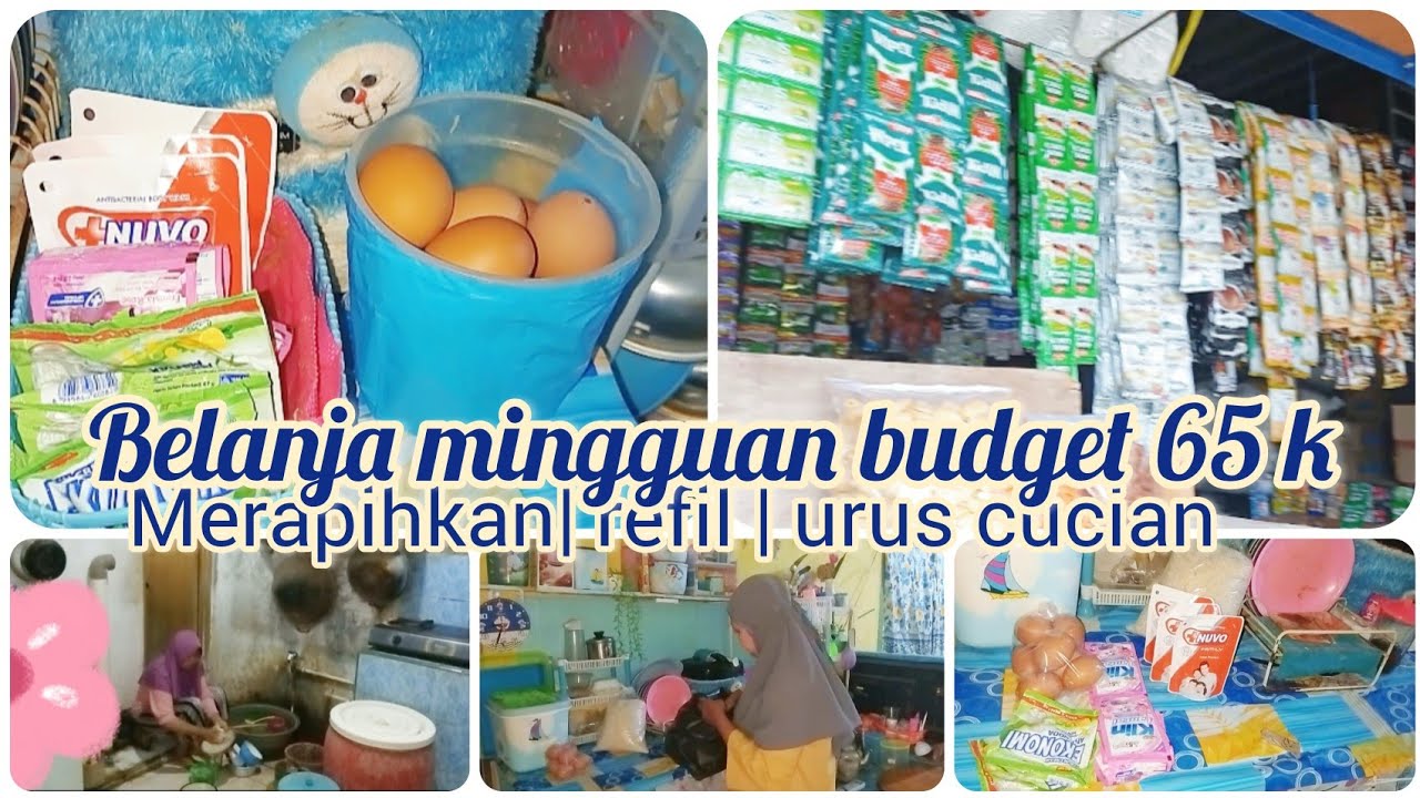 KEGIATAN IRT BELANJA MINGGUAN BUDGET 65K | URUS CUCIAN |BEBERES | PERGI KONDANGAN DI SAUDARA