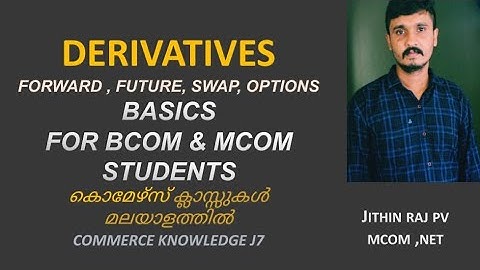 DERIVATIVES MCOM/BCOM FINANCIAL DERIVATIVES