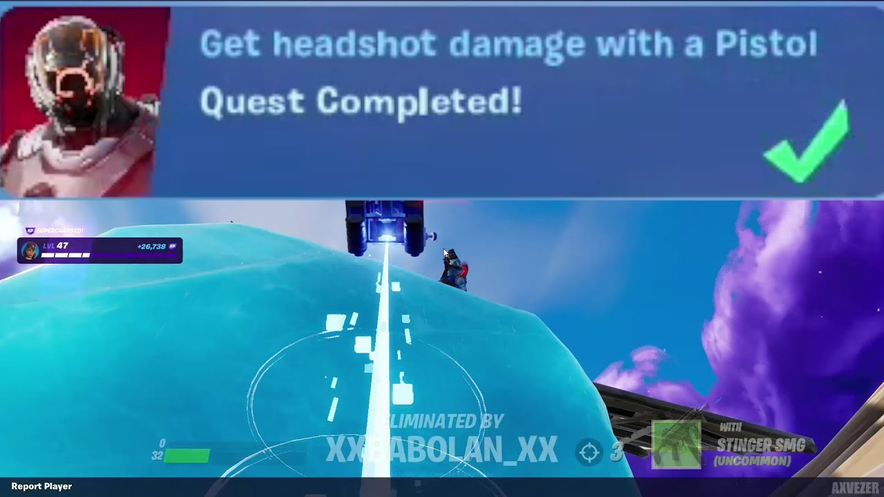 Get Headshot Damage with a Pistol - Fortnite