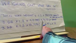 Calculating Your Total Metal Weight from your Wax Weight