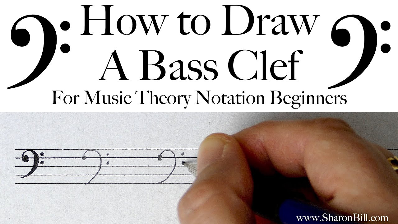 How to Draw a Bass Clef For Music Theory Notation Beginners with Sharon
