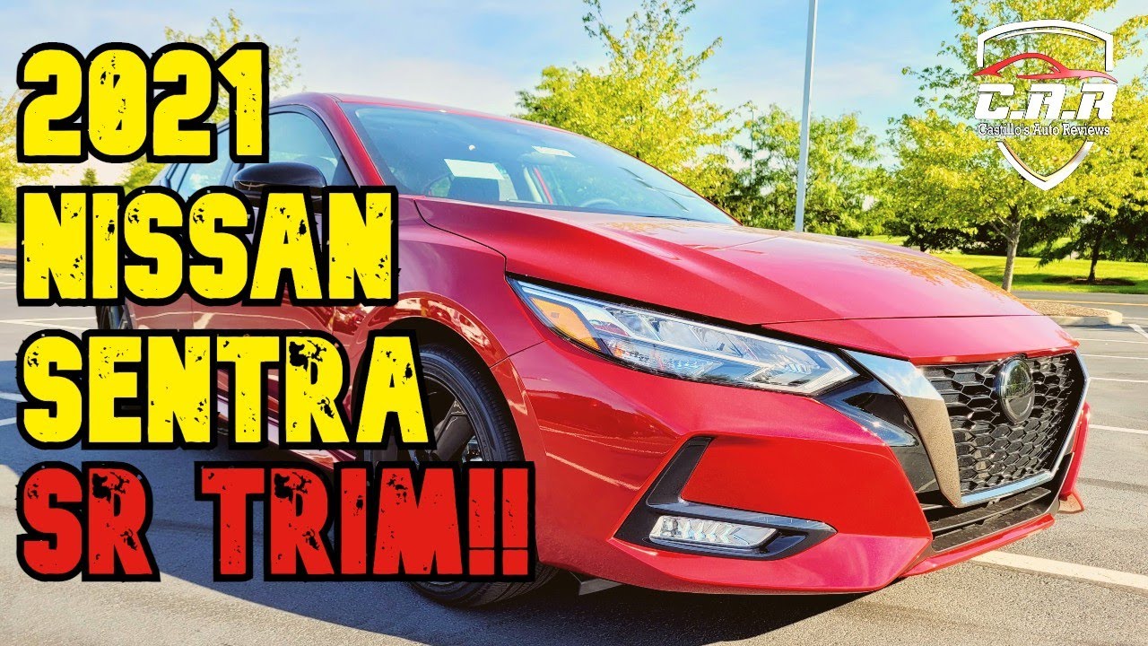2021 Nissan Sentra SR shown in a review setting, highlighting its sporty exterior look.