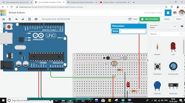 Arduino lights LED when it is sufficiently in dark room. #COURSERA #ASSIGNMENT-2 #TINKERCAD