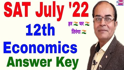 Economics class 12 sat july answer key solutions by vijay kumar