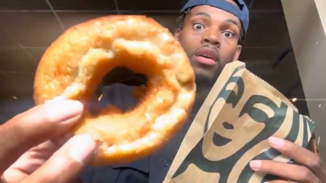 starbucks glazed donut - YouTube
