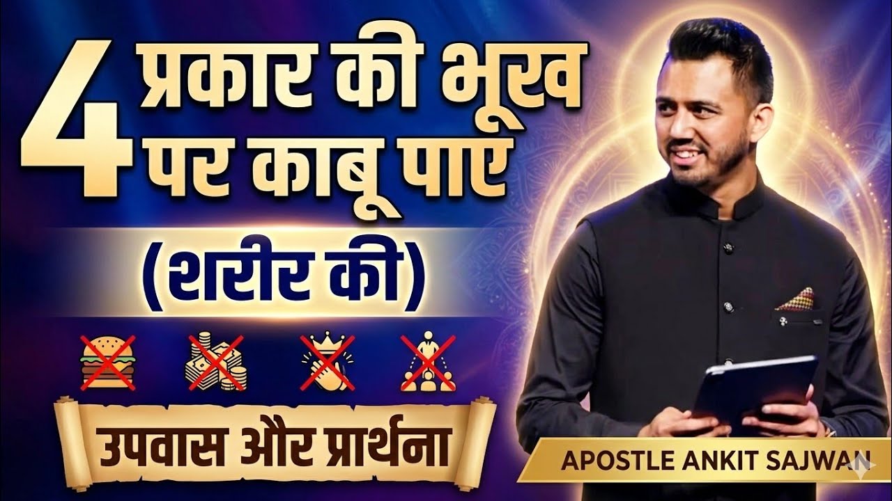 चार प्रकार की भूख पर काबू पाए।। उपवास और प्रार्थना।।@AnkitSajwanMinistries #foljchurch 