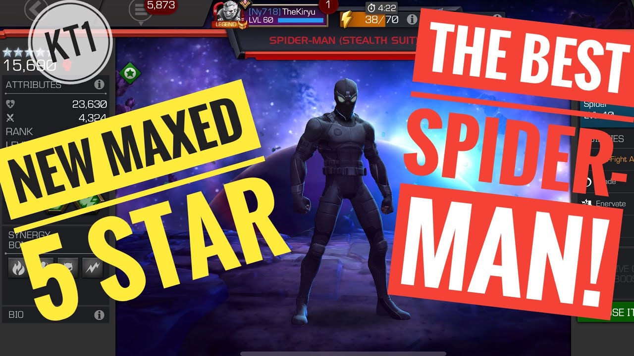 Stealth Suit Spider-Man Goes To Rank 5! 6.4.5 Hydra Adaptoid Boss Solo!