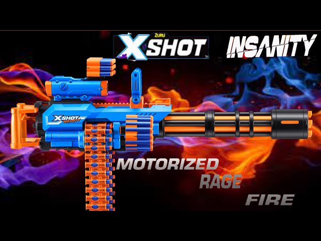 Revue du x-shot motorized rage fire de la gamme Insanity 