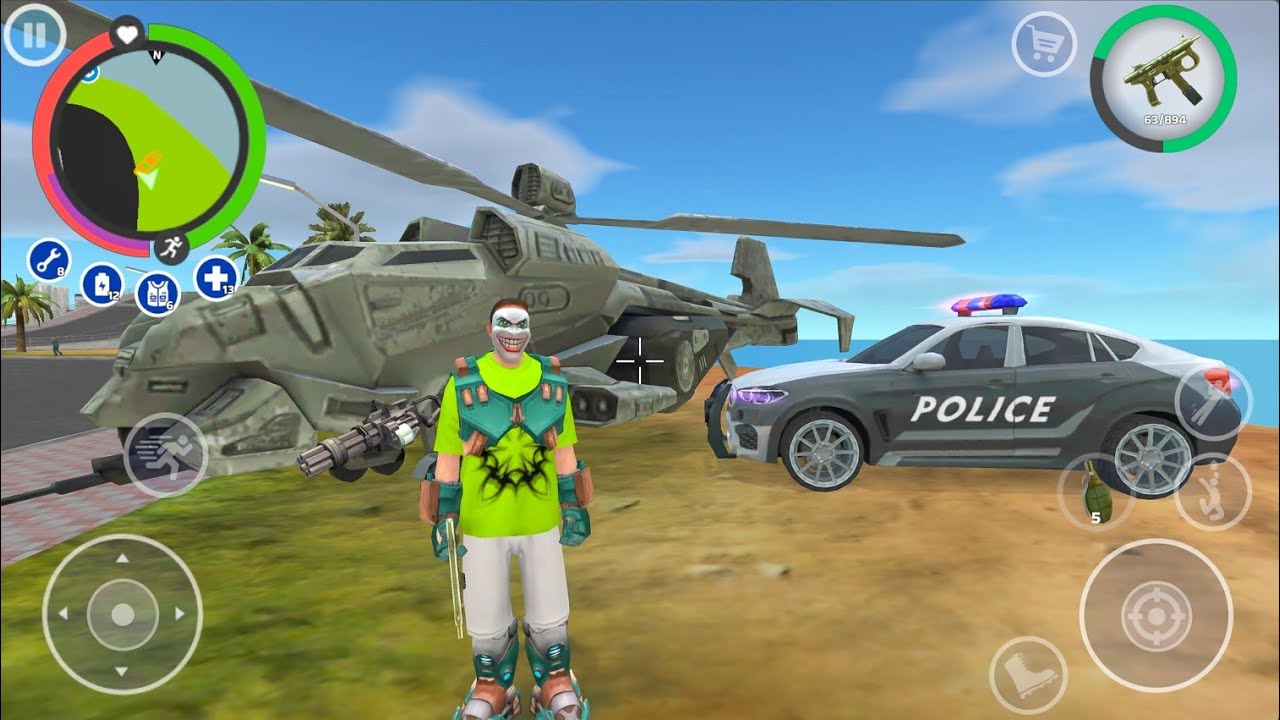 US Police Inspector Car Army Helicopter Flying Tank Mech Robot and Truck Driving Gameplay