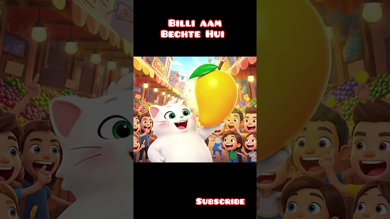 “Magic Cat’s Mango Trick 🥭🎩 | Funny Market Scene