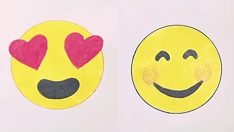 Smiling Face with Heart Eyes 😍 | Smiling Face 😊 | Emoji Drawings
