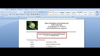 Microsoft Word (Membuat Surat Aktif Mengajar)