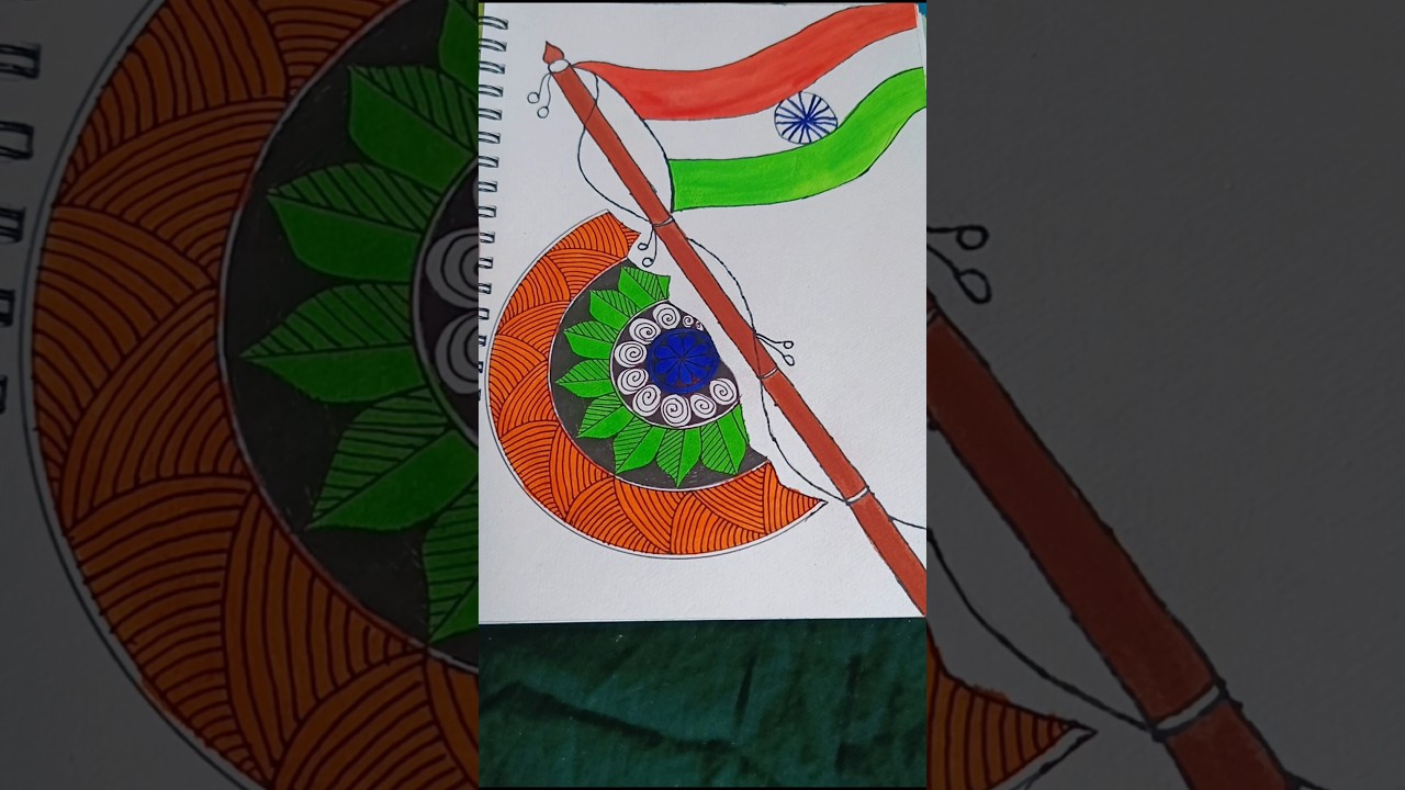 Independence day drawing||Mandala flag🖌️🇮🇳||