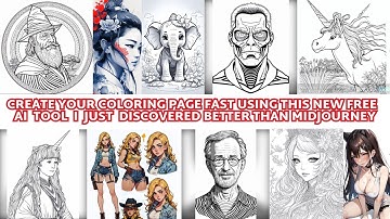 Create your COLORING PAGE  Using this New Free AI Tool - Better than MIDJOURNEY #kdp