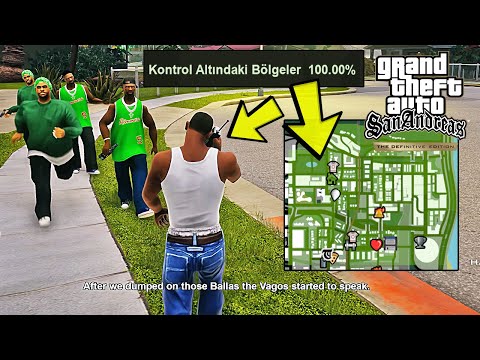 TÜM ÇETE BÖLGELERİNİ ALINCA BAKIN NE OLUYOR !? GTA SAN ANDRES DEFINITIVE EDITION