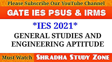 UPSC ESE 2021 ESE Syllabus, Subjects for GS General Studies and Engineering Aptitude