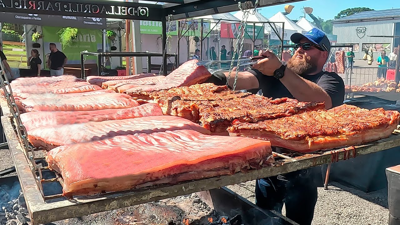 Свиная грудинка на гриле с хрустящей корочкой. Полная версия