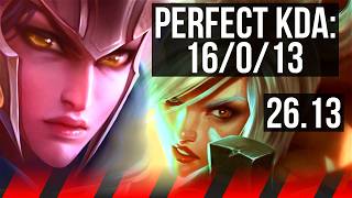 QUINN vs RIVEN (TOP) | Perfect KDA: 16/0/13, 49K damage | EUW Diamond | 26.13