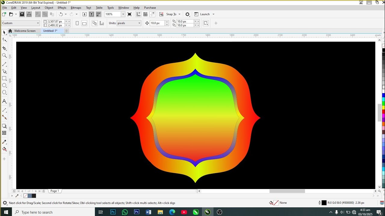 How to make curve shape in Corel Draw// Design/ Graphic design/ Corel draw