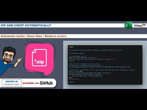 Zip and UnZip using VBA