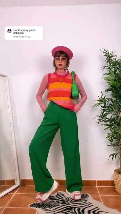 Styling color combos : Pink & Green ✨📸@evelilycp