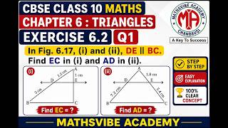 Class 10 Maths Ex 6.2 Q1 | Triangles Chapter | Basic Proportionality Theorem (BPT) | CBSE 2026-27