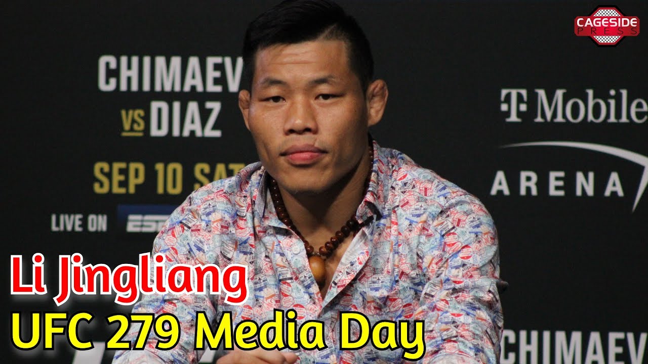 UFC 279: Li Jingliang Media Day Scrum
