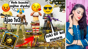 Random Conquror call me noob in front of my crush i challange for 1v3 TDM | PUBG MOBILE | mrKHAN