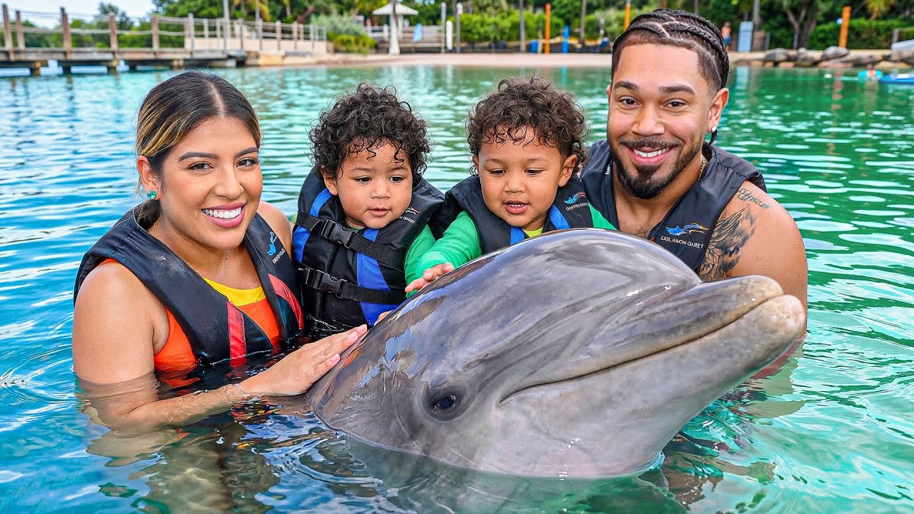 Our Kids’ First Time Swimming With Dolphins… (WE DIDN’T EXPECT THIS!!) 🐬