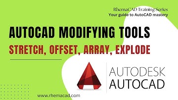 Part 10 - AutoCAD Modifying tools explained: Stretch, offset, array, explode - #AutoCAD, #CADDesign