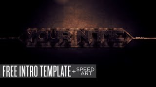FREE C4D Intro Template Grunge + SPEED CREATION | 9K