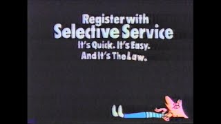 Selective Service registration PSA shown in1990