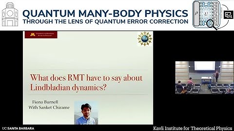 What does RMT have to say about Lindbladian dynamics? | Fiona Burnell (Minnesota)
