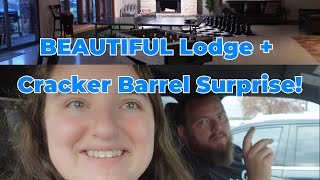 We Stayed at This INSANE Lodge Near St  Louis!  Cracker Barrel Breakfast & Candy Surprise!
