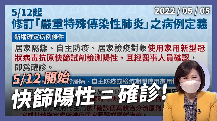 日增 3 萬！5/12 起 快篩陽性視同確診！未見疫情高峰！下週最高 10 萬例？（公共電視 - 有話好說） - 天天要聞