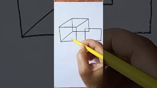 drawing of hypercube#shorts#art
