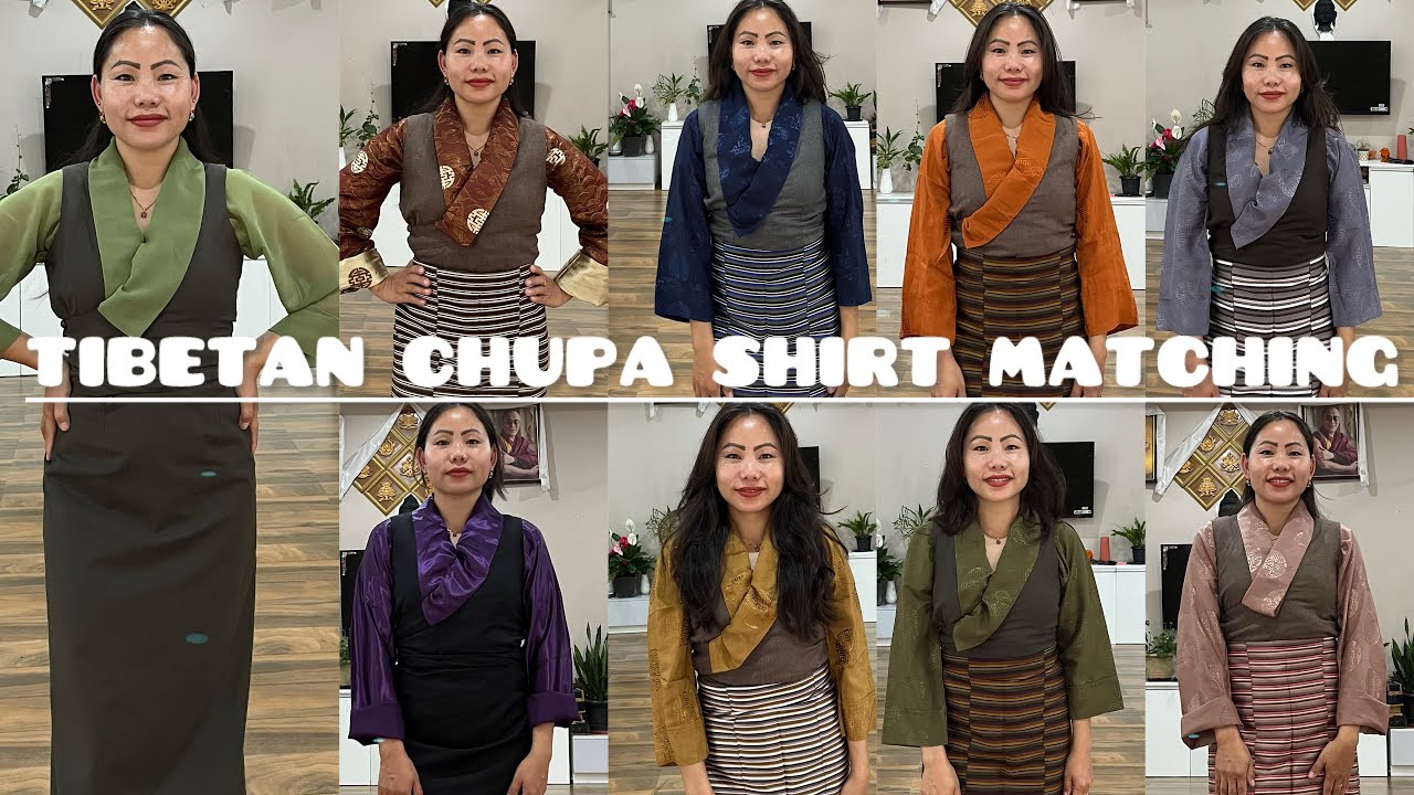 Beautiful Pangdhen and Tibetan Chupa shirt matching set for married women 💗🫣😊