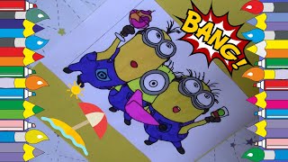 Minions coloring page /Minions friends