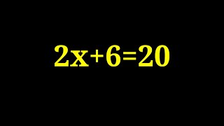 Solve 2x+6=20