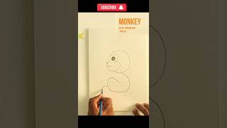 How to Draw a Monkey Step by Step for Kids Easy #CuteMonkey