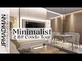 2br minimalist condo tour  dmci 50 sqm condo renovation  maple place  architectural interiors